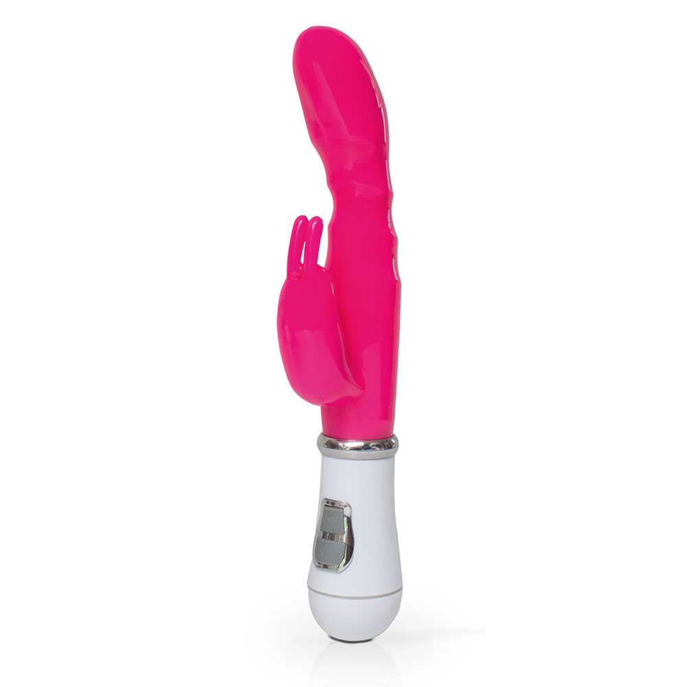 Vibrador con Estimulador de Conejo Económico Fuscia