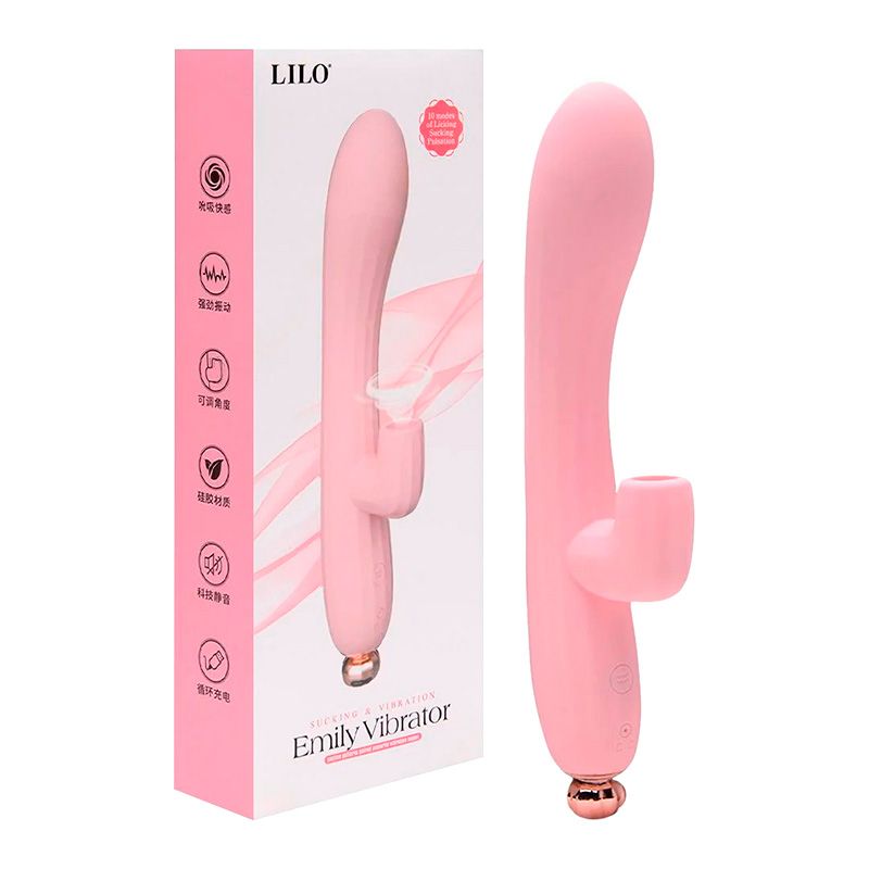 Vibrador con Succionador de Clitoris Tornado Emily