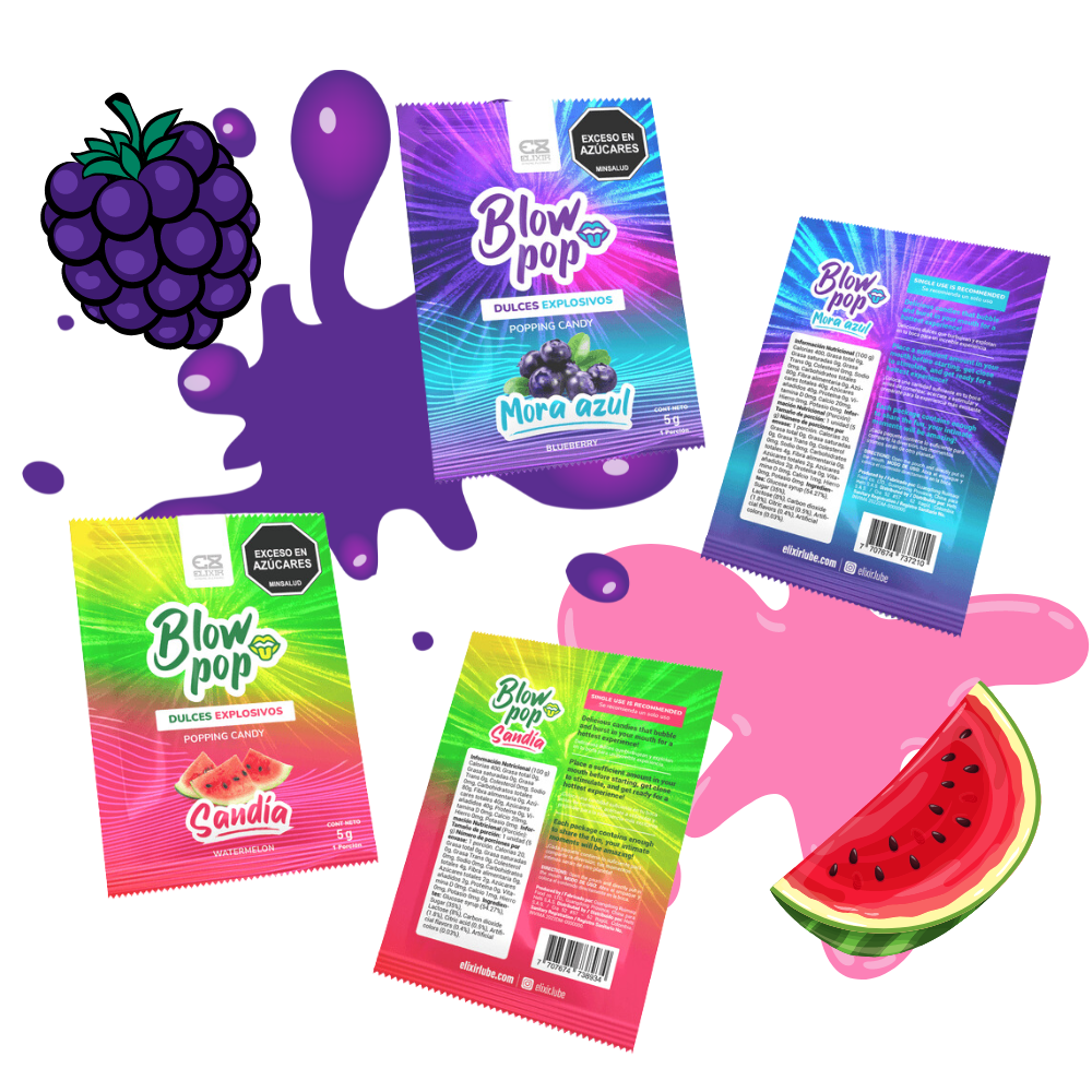 Saborizante Sexo Oral Dulce Explosivo Blow Pop Mora - Sandía