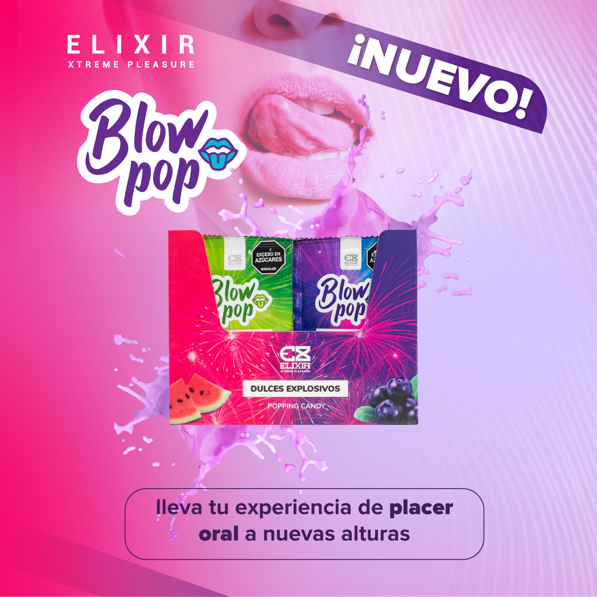 Saborizante Sexo Oral Dulce Explosivo Blow Pop Mora - Sandía - Imagen 4